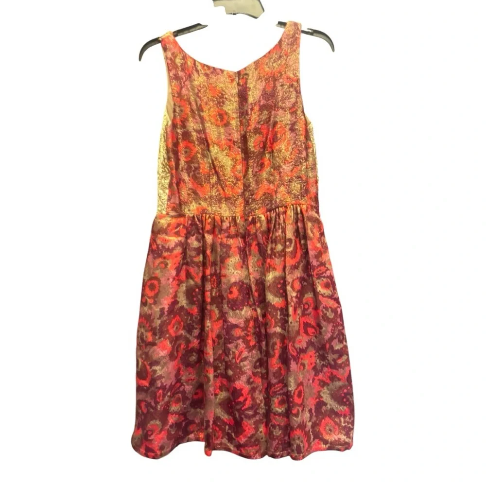 Anthropologie Wren Gold and Red Sleeveless Dress Size Medium (M) - Picture 7 of 11